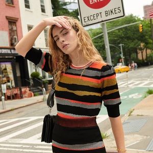 DVF Mickey Knit Jacquard Sweater